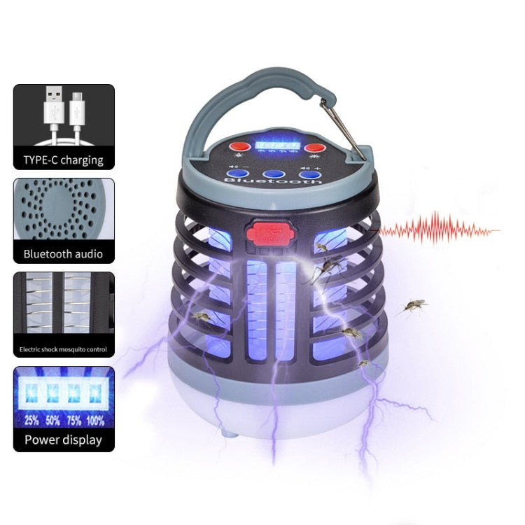 Bluetooth Audio USB Charging Lighting Mosquito Trap(W881 Black) - Repellents by null | Online Shopping South Africa | PMC TechLife | Buy Now Pay Later Mobicred