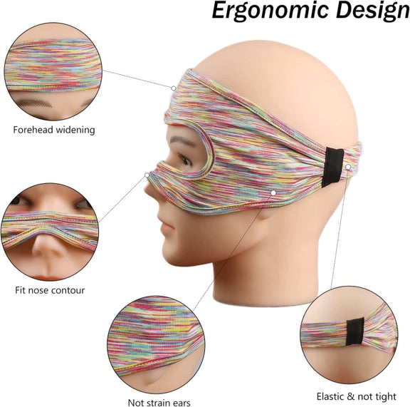 VR Glasses Head-mounted Breathable Sweat-proof Eye Mask(Colorful)