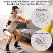 VR Glasses Head-mounted Breathable Sweat-proof Eye Mask(Black Gray)