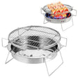 RG_011 Outdoor Round Folding Stainless Steel Barbecue Grill, Size: 30 x 19.5cm - Cookwares & Tablewares by PMC TechLife | Online Shopping South Africa | PMC TechLife