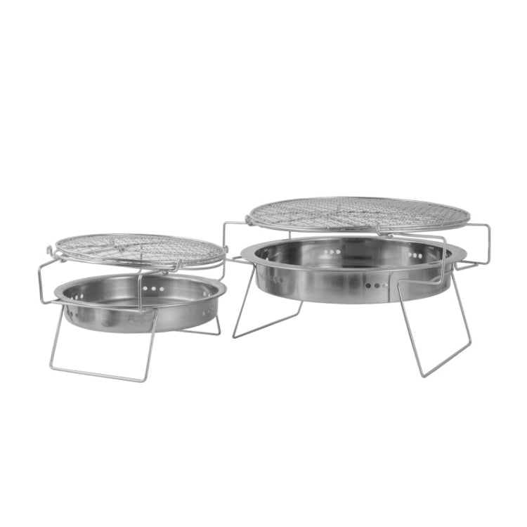 RG_011 Outdoor Round Folding Stainless Steel Barbecue Grill, Size: 30 x 19.5cm - Cookwares & Tablewares by PMC TechLife | Online Shopping South Africa | PMC TechLife