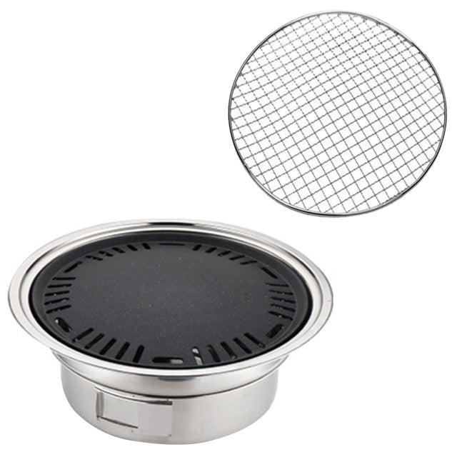 Home Multifunctional Adjustable Fire Barbecue Grill, Size: L (Pan+Net)