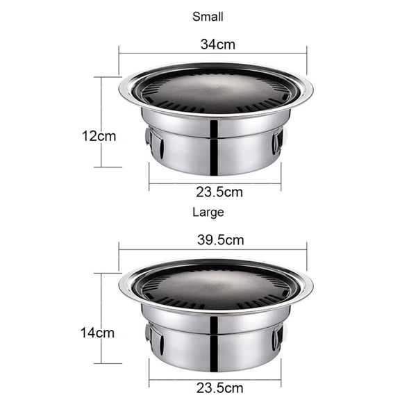 Home Multifunctional Adjustable Fire Barbecue Grill, Size: L (Pan+Net)