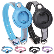 For Airtag Tracker Protective Cover Pet PU Collar, Specification: M(Purple)
