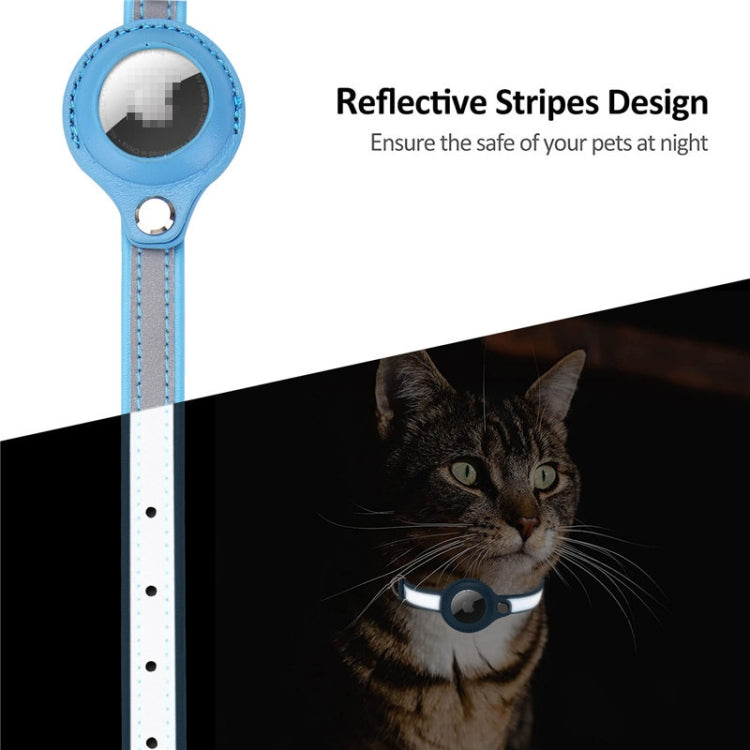 For Airtag Tracker Protective Cover Pet PU Collar, Specification: M(Pink)