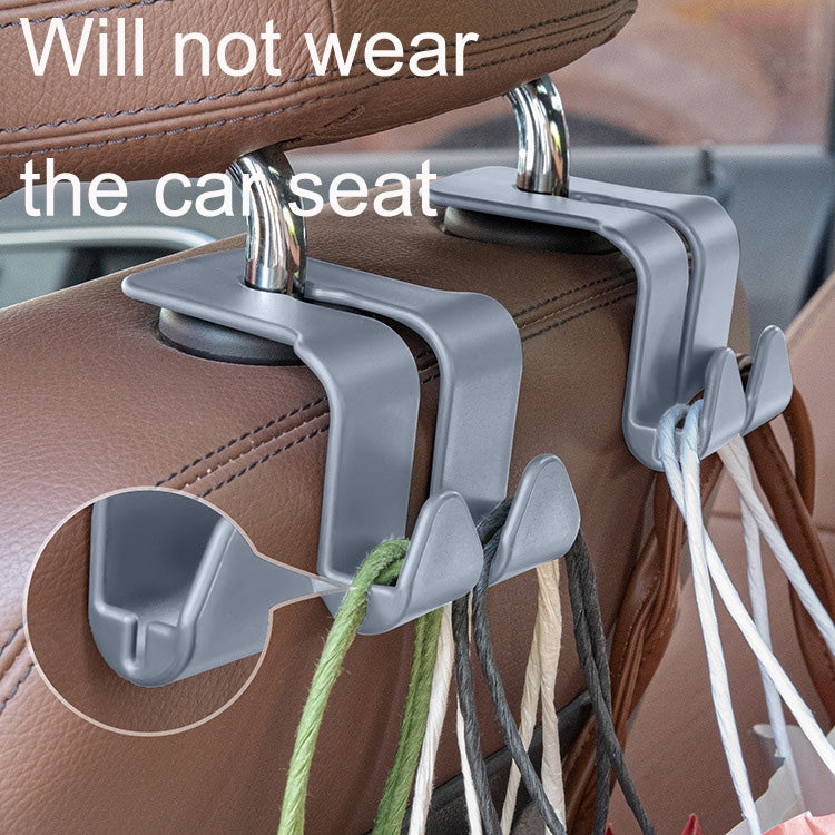 10PCS A-3 Car Hidden Seat Back Hook Multifunctional Rear Phone Holder Hook(Gray) - Auto Fastener & Clips by PMC TechLife | Online Shopping South Africa | PMC TechLife | Buy Now Pay Later Mobicred