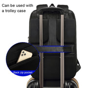 SKV B20430 Men Large Capacity Commute Computer Bag Business Casual Backpack(Blue)
