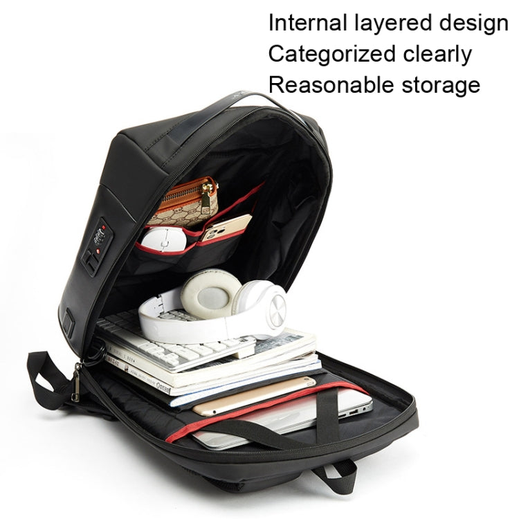 SKV B20430 Men Large Capacity Commute Computer Bag Business Casual Backpack(Blue) - free shipping - PMC Jewellery - Order now!