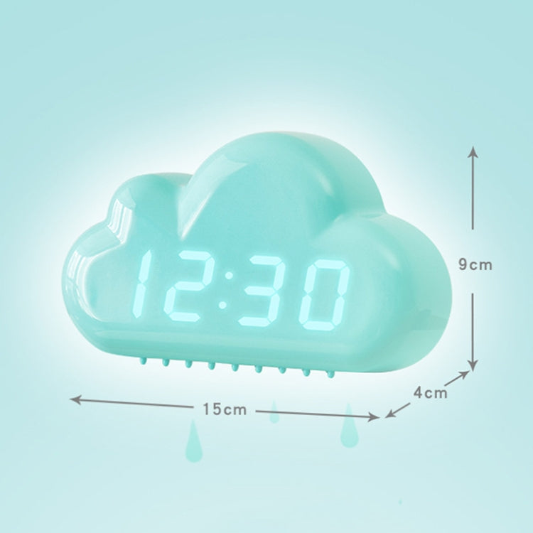 1966 Cute Cloud Shape Voice-activated LED Bedside Alarm Clock(White) - Novelty Clock by PMc TechLife | Online Shopping South Africa | PMc TechLife | Buy Now Pay Later Mobicred