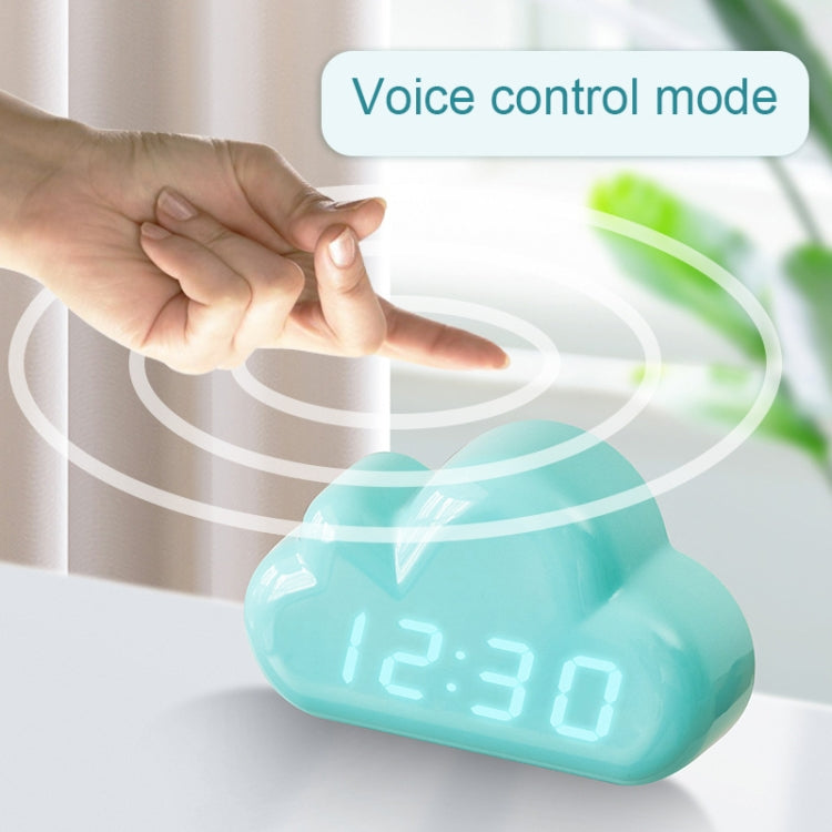 1966 Cute Cloud Shape Voice-activated LED Bedside Alarm Clock(White) - Novelty Clock by PMc TechLife | Online Shopping South Africa | PMc TechLife | Buy Now Pay Later Mobicred