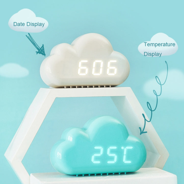 1966 Cute Cloud Shape Voice-activated LED Bedside Alarm Clock(White) - Novelty Clock by PMc TechLife | Online Shopping South Africa | PMc TechLife | Buy Now Pay Later Mobicred