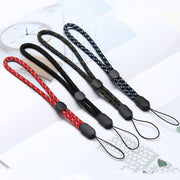 10 PCS Adjustable Mobile Phone Lanyard Short Type Lanyard Wrist Anti-lost Lanyard(Jacquard Blue)