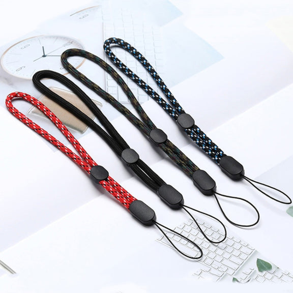 10 PCS Adjustable Mobile Phone Lanyard Short Type Lanyard Wrist Anti-lost Lanyard(Jacquard Blue)
