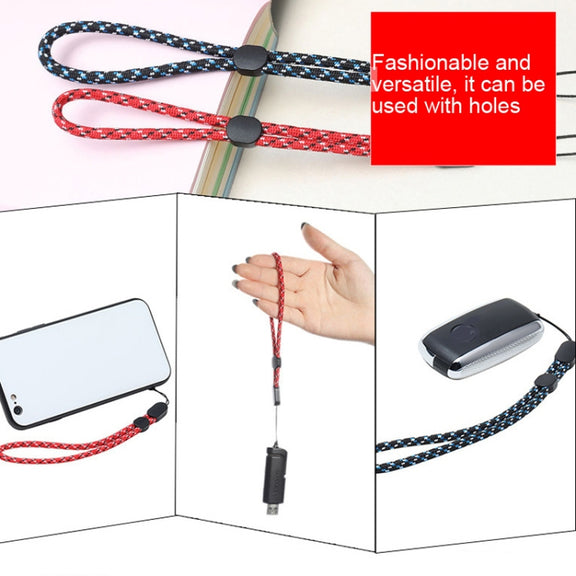 10 PCS Adjustable Mobile Phone Lanyard Short Type Lanyard Wrist Anti-lost Lanyard(Jacquard Blue)