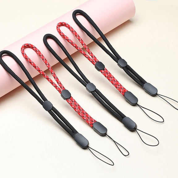 10 PCS Adjustable Mobile Phone Lanyard Short Type Lanyard Wrist Anti-lost Lanyard(Jacquard Blue)