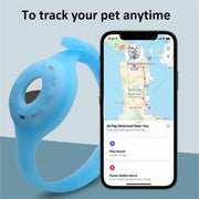 Pet Luminous Collar Locator Cover for Airtag, Specification: L(Luminous Blue)