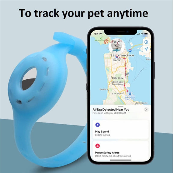 Pet Luminous Collar Locator Cover for Airtag, Specification: M(Luminous Green)