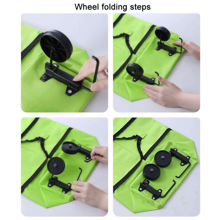 Portable Shopping Cart Foldable Tote With Wheels(Black) - Storage Bags by PMC TechLife | Online Shopping South Africa | PMC TechLife