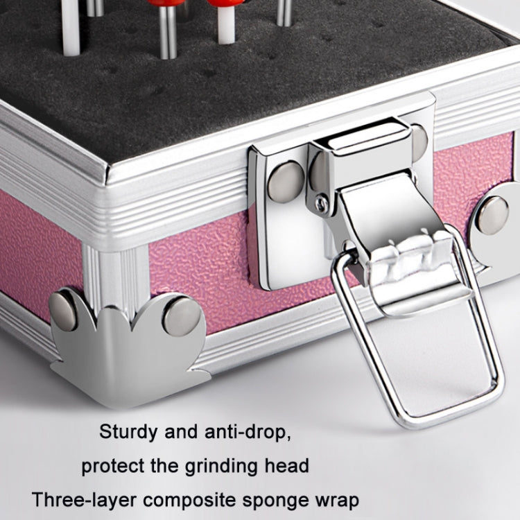 Nail Polishing Head 25 Holes Display Stand Dustproof Storage Box(Aurora)