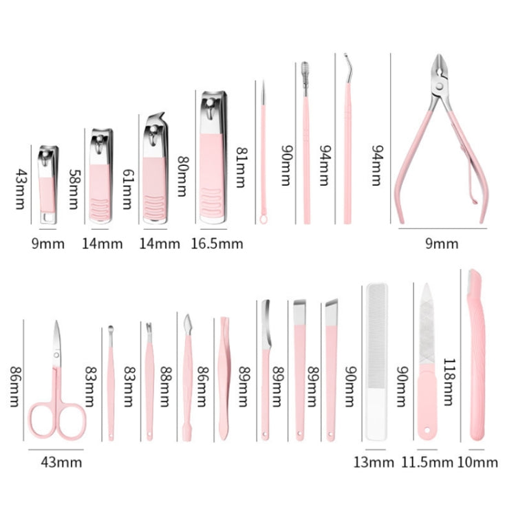 Stainless Steel Nail Clipper Set Beauty Eyebrow Trimmer, Color: 26 PCS/Set Silver - Nail Clipper by PMC TechLife | Online Shopping South Africa | PMC TechLife
