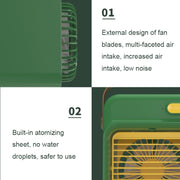 F05 USB Portable Mini Multifunctional Spray Cooling Fan, Spec: Plug-in Model (White)