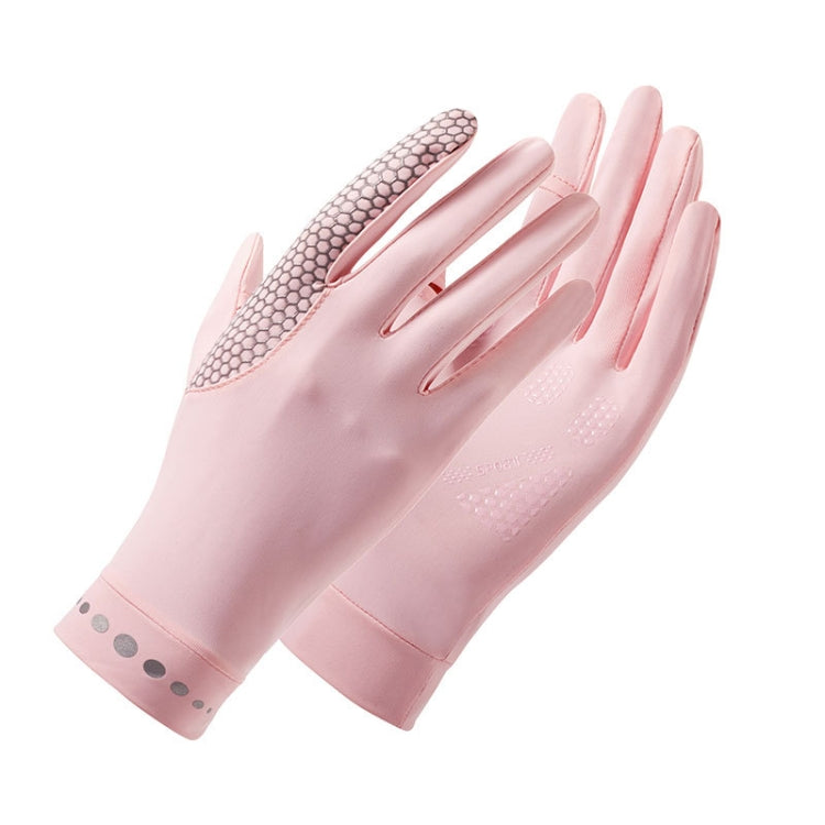 1 Pair XC-14 Riding Driving Sunscreen Anti-UV Fingerless Ice Silk Gloves, Style: Honeycomb (Pink) - Safety Gloves by PMC TechLife | Online Shopping South Africa | PMC TechLife | Buy Now Pay Later Mobicred