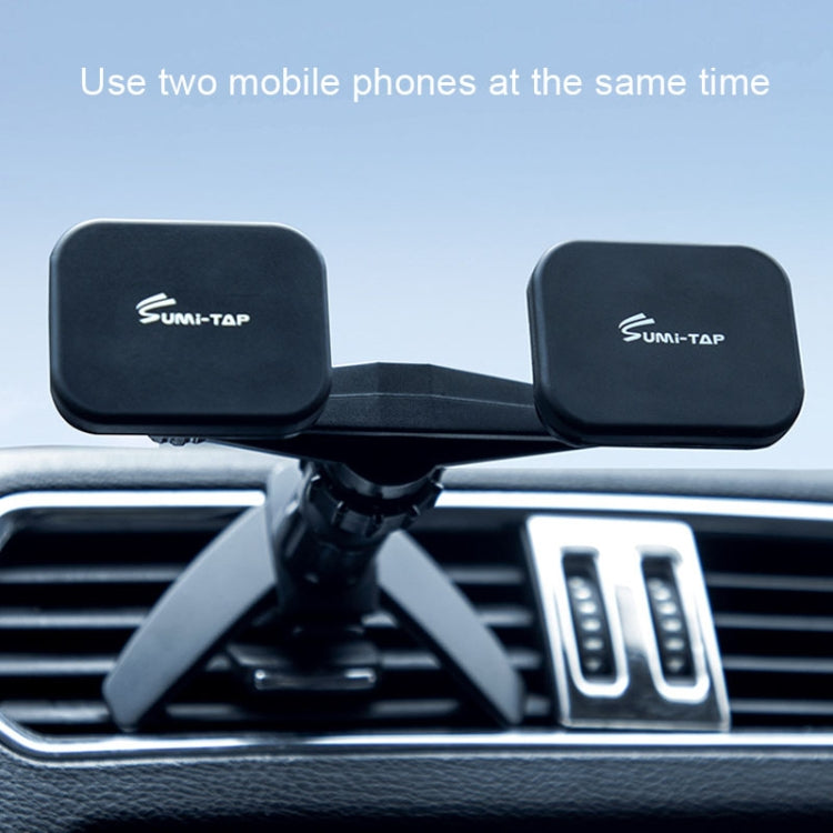 SUMITAP STH-S44Y Car Mobile Phone Double Head Magnetic Stand(Blue) - Universal Car Holders by SUMITAP | Online Shopping South Africa | PMC Jewellery | Buy Now Pay Later Mobicred