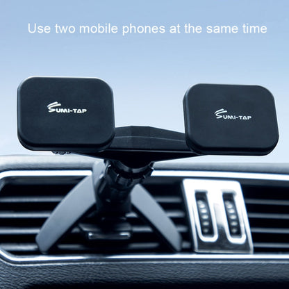 SUMITAP STH-S44Y Car Mobile Phone Double Head Magnetic Stand(Blue) - Universal Car Holders by SUMITAP | Online Shopping South Africa | PMC Jewellery | Buy Now Pay Later Mobicred