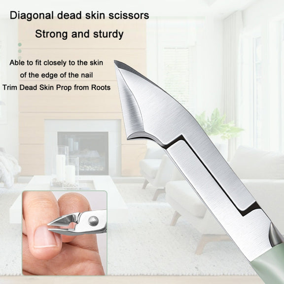 Stainless Steel Nail Clipper Nail Art Tool Set, Color: 9 PCS/Set (Blue)