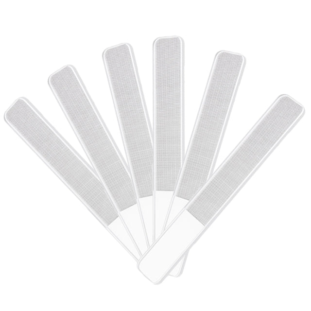 6 PCS Transparent Nano Glass Polished Nail File, Specification: Glass File Bulk