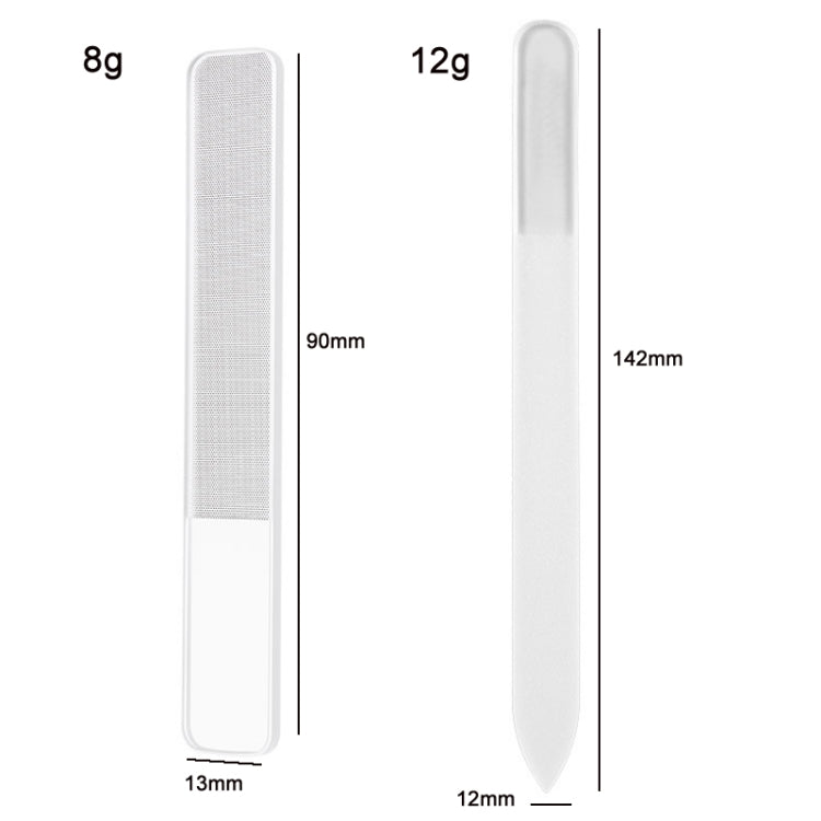 6 PCS Transparent Nano Glass Polished Nail File, Specification: Glass File Bulk