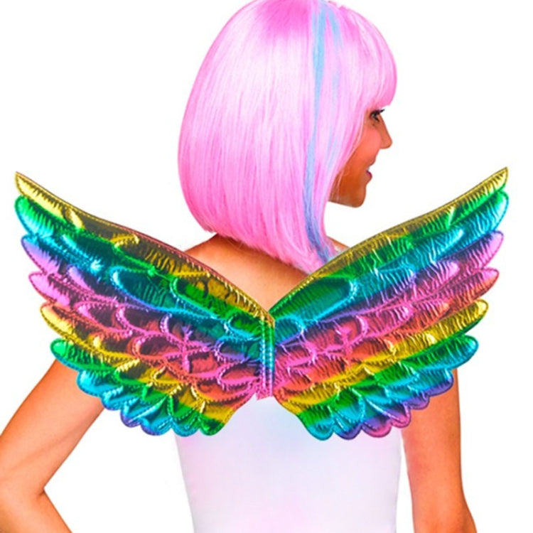 3 PCS Children Prom Dress Up Wings Elf Colorful Wings Party Costume Props(Gold)