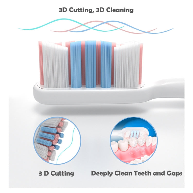 Toothbrush Head For Philips HX3/HX6/HX9 Series(Double Effect Black) - Replacement Brush Heads by PMC TechLife | Online Shopping South Africa | PMC TechLife | Buy Now Pay Later Mobicred