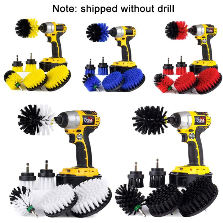 6 PCS / SetElectric Drill Head Car Tire Floor Crevice Cleaning Brush(Blue) - free shipping - PMC Jewellery - Order now!