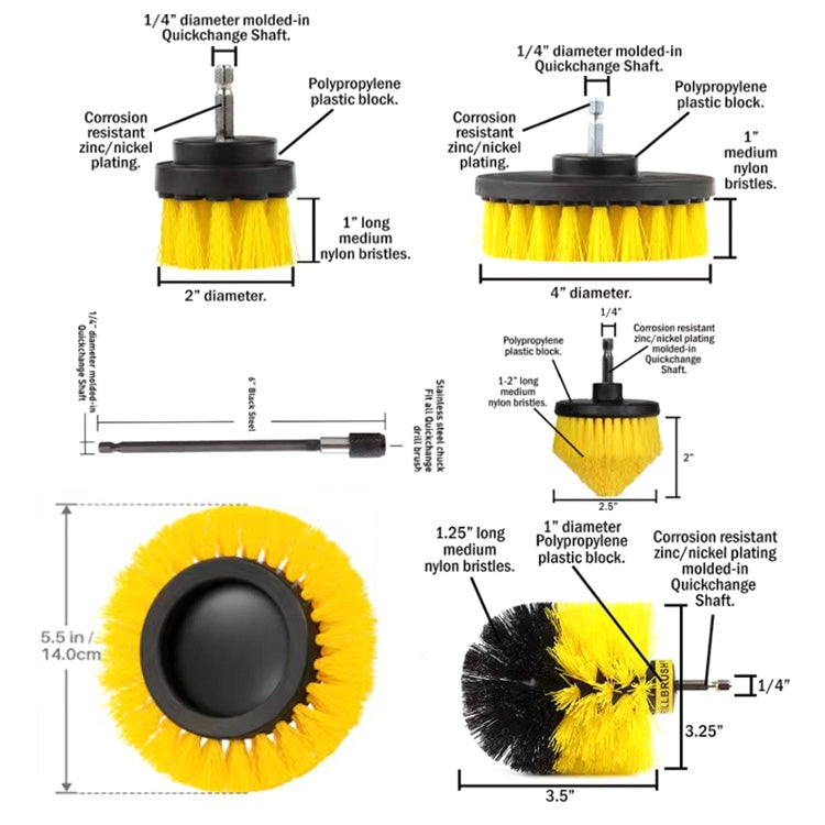 6 PCS / Set Kitchen Bathroom Car Tire Floor Crevice Clean Diamond Brush(Color Random Delivery) - Car washing supplies by PMC TechLife | Online Shopping South Africa | PMC TechLife | Buy Now Pay Later Mobicred