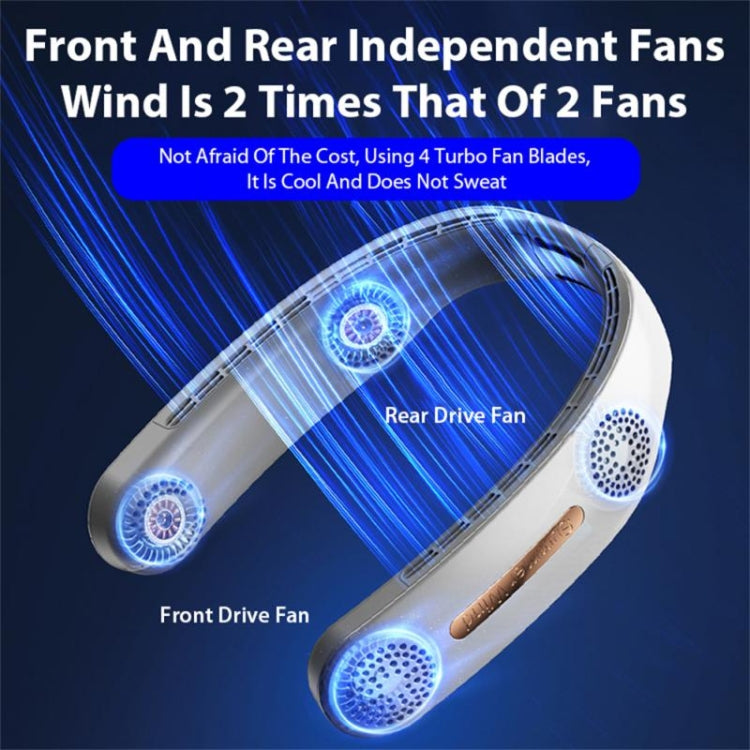Lazy Hanging Neck Fan Bladeless Silent Sports Fan,Model: A306 Four -core 4000 mAh Green - Electric Fans by PMC TechLife | Online Shopping South Africa | PMC TechLife