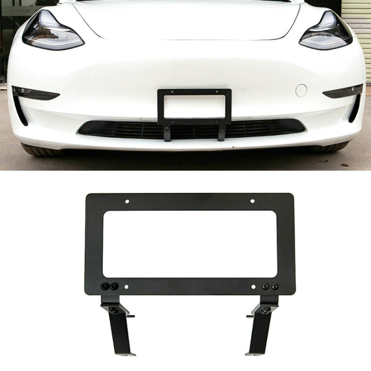 Punch-free Front License Plate Holder American License Plate Bracket(For Tesla Model 3) - License Plate Covers & Frames by PMC TechLife | Online Shopping South Africa | PMC TechLife | Buy Now Pay Later Mobicred