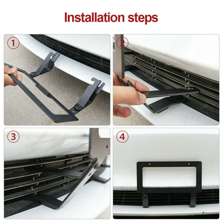 Punch-free Front License Plate Holder American License Plate Bracket(For Tesla Model Y)