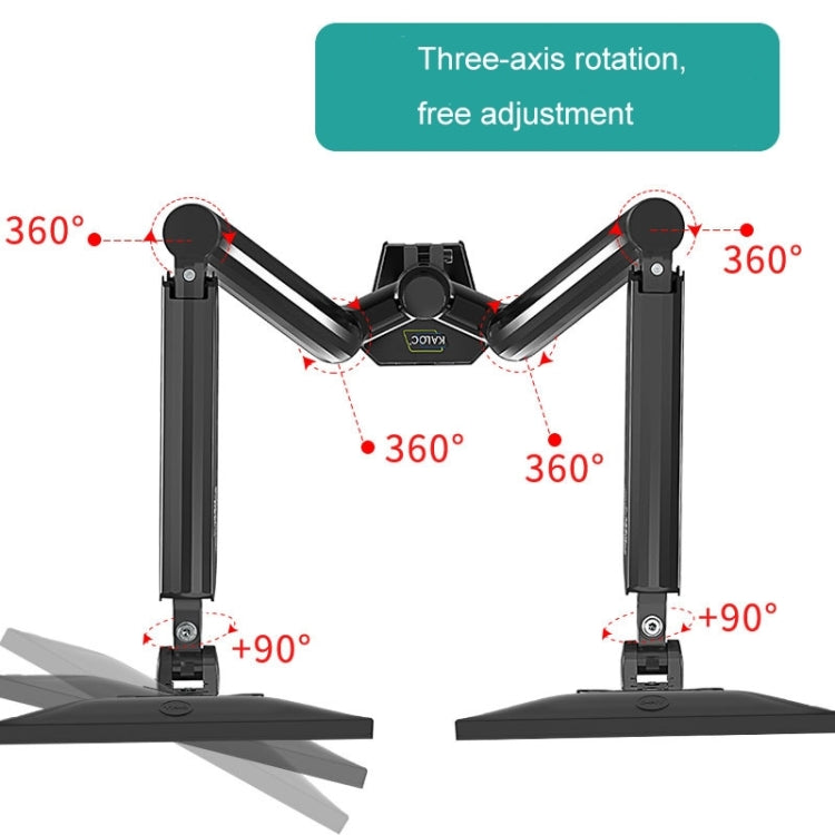 KALOC Computer Monitor Desktop Double Screen Air Pressure Lifting Bracket - free shipping - PMC Jewellery - Order now!