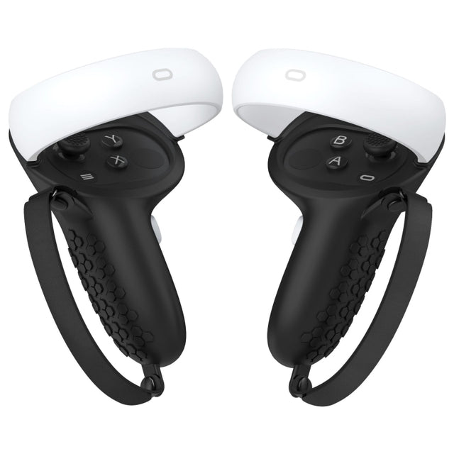 VR Controller Anti-collision Half-pack Silicone Protective Cover For Oculus Quest 2(Black)