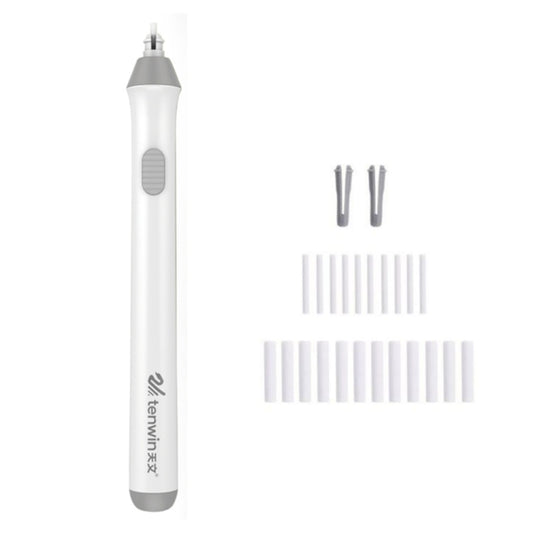 Tenwin 8302 Adjustable Electric Eraser With Rubber Refills For Sketch Drawing Erasing(White) - free shipping - PMC Jewellery - Order now!