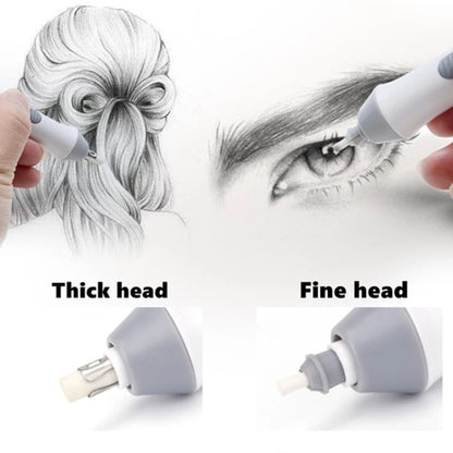 Tenwin 8302 Adjustable Electric Eraser With Rubber Refills For Sketch Drawing Erasing(White) - free shipping - PMC Jewellery - Order now!