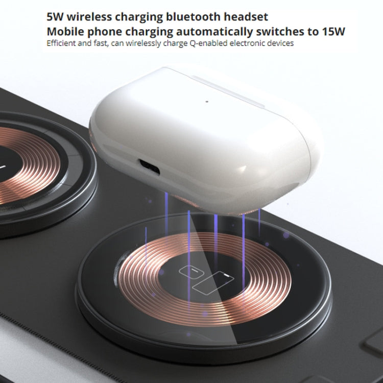 T01 15W 3 in 1 Wireless Charger Foldable Clear Glass Portable Fast Charger - free shipping - PMC Jewellery - Order now!