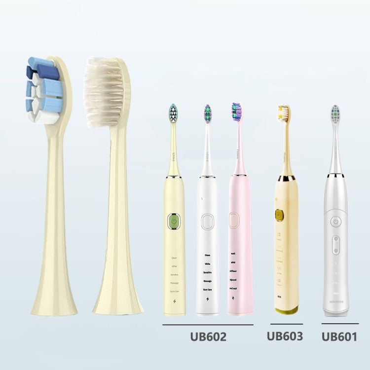 2 PCS Electric Toothbrush Head for Ulike UB602 UB603 UB601,Style: Basic Clean White