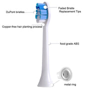 2 PCS Electric Toothbrush Head for Ulike UB602 UB603 UB601,Style: Basic Clean White