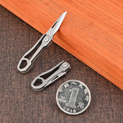 Titanium Alloy Mini Folding Knife Express Knife EDC Keychain Pendant