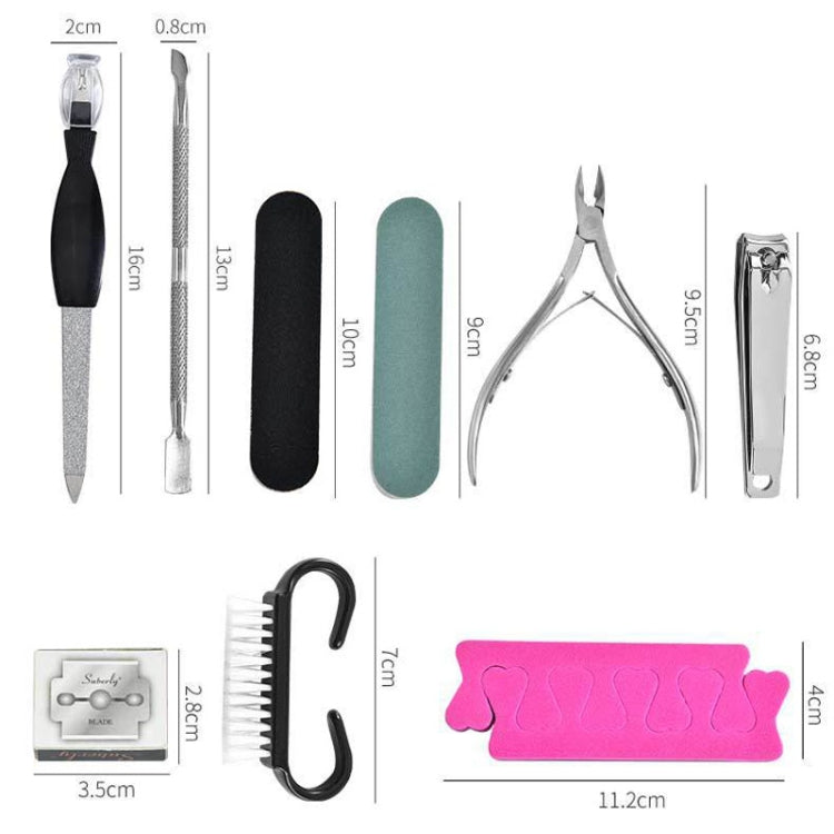 DT17-1 17 In 1 Pedicure Kit Foot File And Grinder Exfoliating Manicure And Pedicure Tools(Black) - Grinding Tools & Accessories by null | Online Shopping South Africa | PMC TechLife | Buy Now Pay Later Mobicred