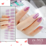 22 Fingers Shiny Onion Powder Starry Water-resistant Nail Sticker(ZX-3021)