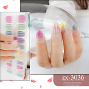 22 Fingers Shiny Onion Powder Starry Water-resistant Nail Sticker(ZX-3036)