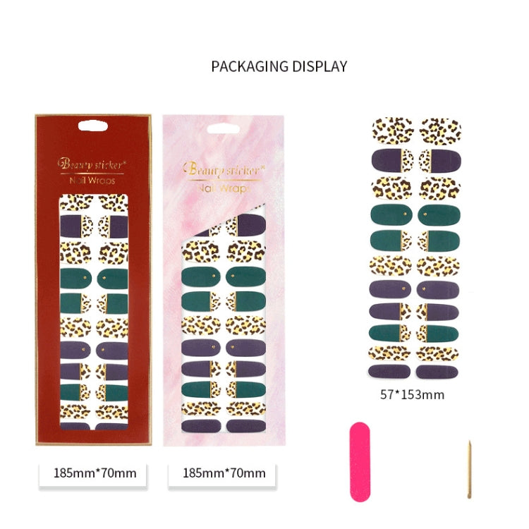 22 Fingers Shiny Onion Powder Starry Water-resistant Nail Sticker(ZX-3030)